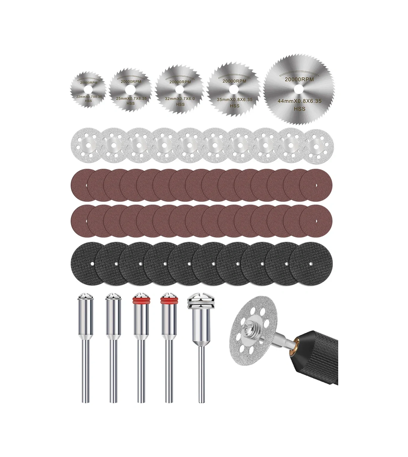 Xcan Gravür İçin 60 Adet Kesme Disk Ve Daire Seti. 262571231