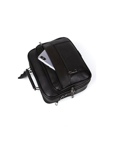 NEWİSH POLO HAKİKİ DERİ POSTACI KASALI EL OMUZ ÇANTASI YAN BÜYÜK Siyah