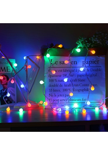 Suofeng Usb Led Toplum Işığı Dış Mekan Kamp Dekorasyonu - Renkli Toplar, 10m 80 Işık, Sürekli Açık Modu