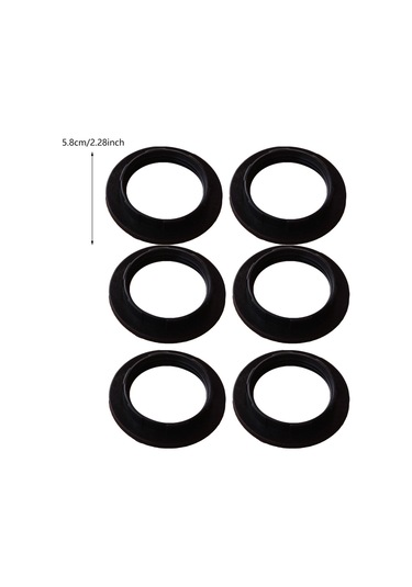 Homyl 6 Adet E26 Dış Halka Ampul Tutucu Abajur Adaptörü Siyah