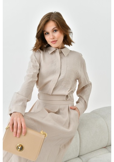 Ftz Women Kadın Modal Etekli Takım Taş 30714-taş Taş