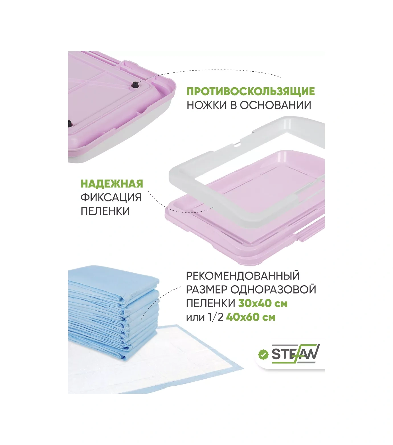 Stefan Köpekler İçin Tek Kullanımlık Ped İle Kullanılabilen S Beden Tuvalet, 47x34x5,5 Cm 14716732