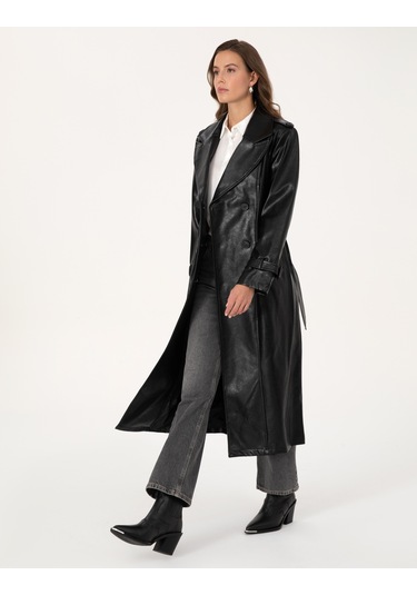 Pierre Cardin Kadın Siyah Trençkot 50295956-vr046 Siyah