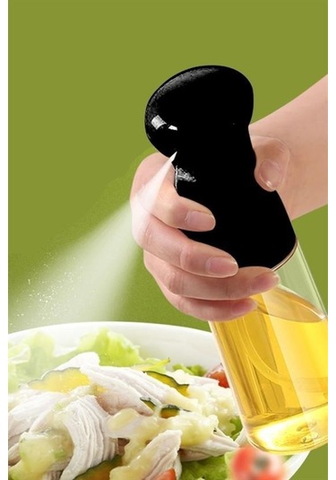 Seçkin Trend Çok Amaçlı Cam Şişe Püskürtmeli Dağıtıcı Yağdanlık Limonluk Sirke Sosluk Spreyi Siyah Çok Renkli