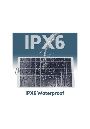 Pazly Yüksek Verimli Monokristal 8w Güneş Paneli - Ipx6 Su Geçirmez, Taşınabilir, Type-c, 290x160mm