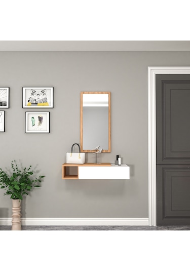 Arnetti Vien Aynalı Çekmeceli Dresuar Atlantik Çam Beyaz Atlantik Çam - Beyaz