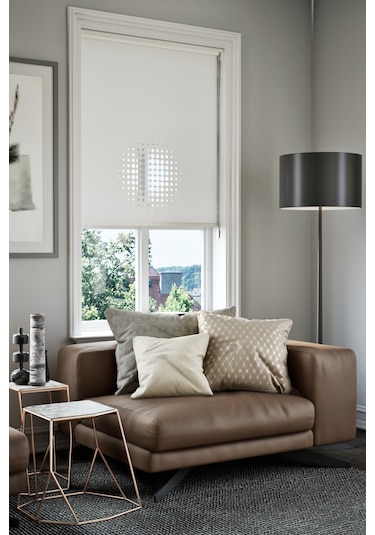 Lazer Kesim Mat Stor Perde, Lazer Kesimli Modern Serisi, M-9001 Beyaz Renk Beyaz