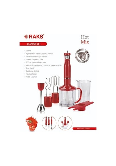 Raks Hot Mix 1700 W Blender Seti