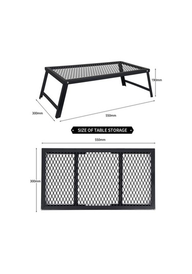 Bloomnest Pratik Katlanır Barbekü Ağırlılıklı Masa - Taşınabilir Su Geçirmez Kamp Masa Siyah