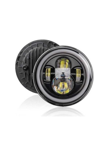 Pazly 7 İnç Retro Led Motosiklet Fısıltısı, Jeep Wrangler İçin 12v/24v, 6000k Beyaz Işık, Ip67 Su Geçirmez