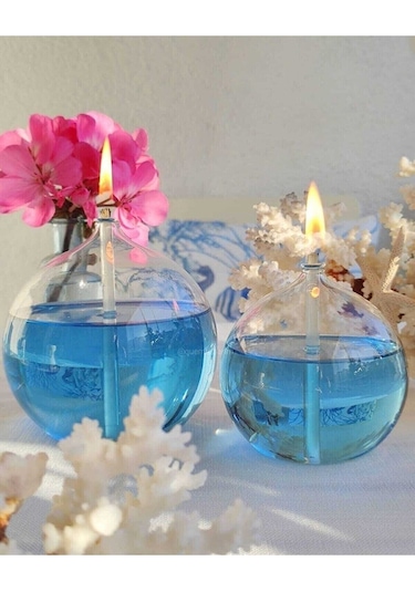 400 Ml Kandil Yağı 5 Renk Kokusuz Dumansız Gaz Lambası Yakıtı