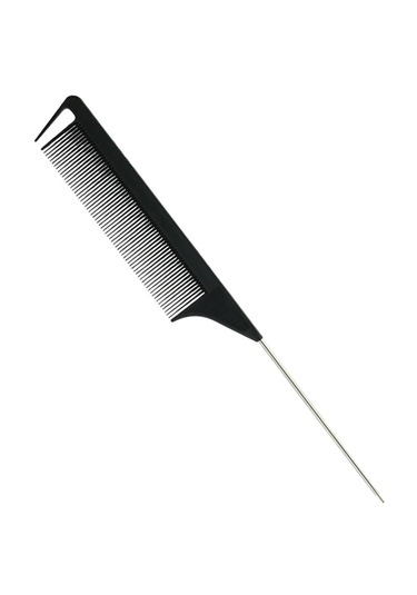Suntek Kuaför Metal Pin Kuyruk Sıçan Kuyruğu Tarak Siyah