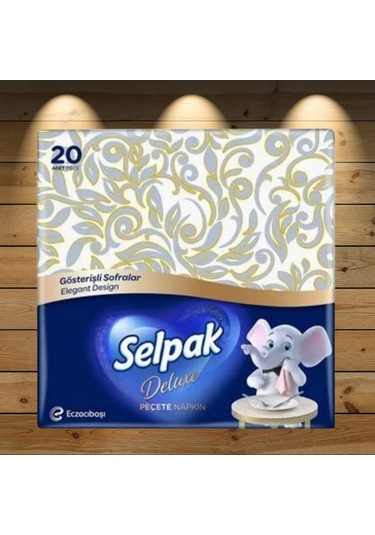 Selpak Desenli Peçete 20 Yaprak Peçete 4'lü Set