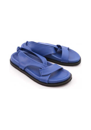 Dgn 3040 Kadin Çapraz Bantli Sandalet 3040-2261-R8855 Saks Mavi