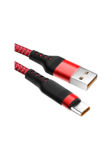 Nnbılı 6a Usb A-c Hızlı Şarj Kablosu 1m/2m/3m Huawei Samsung Uyumlu Xiaomi Oppo Onepluskırmızı3m