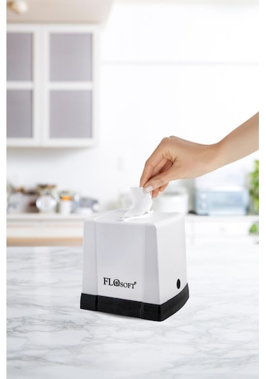 Flora Cömert Peçetelik, Dekoratif Peçete Dispenseri Ve Düzenleyicisi F291 Beyaz