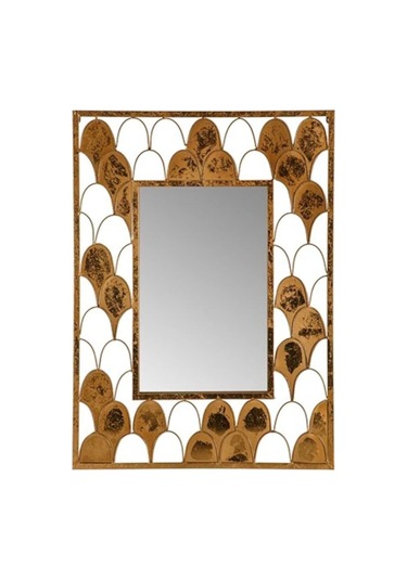 Vitale Yaldızlı Duvar Aynası 80 Cm Ak.Ga0020 Altın - Beyaz