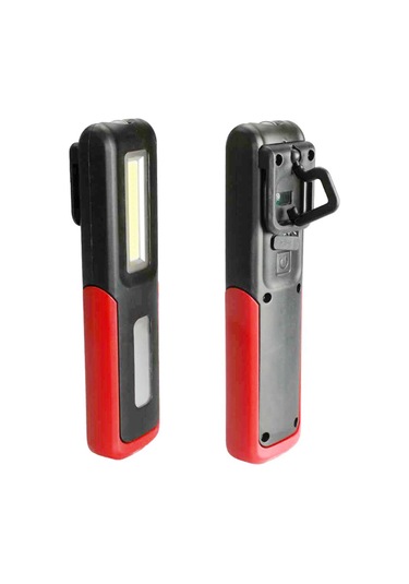 Mıknatıslı Taşınabilir Usb Şarjlı Led Cob Fener Siyah