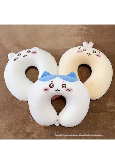 Karikatür Sevimli U-şekilli Yastık Boyun Desteği Servikal Yastık-