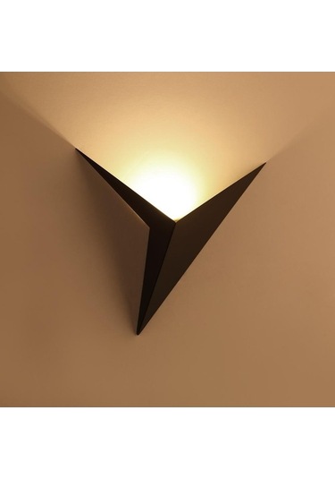 Novahub Altın Minimalist Üçgen Led Duvar Lambası, İskandinav Tarzı Oturma Odası Işıkları, Basit Aydınlatma, Yatak Odası İçin Altın