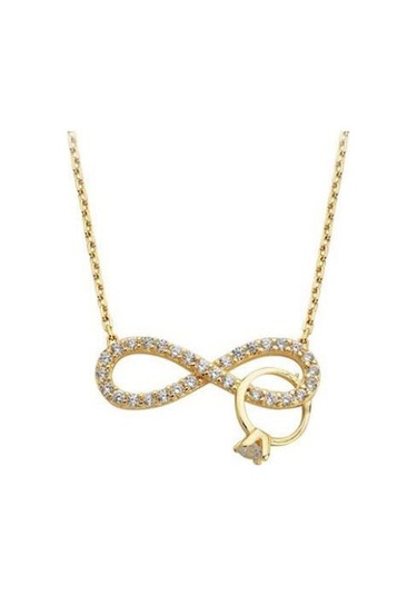 Sembolgold Altın Kolye Sonsuzluk Tektaş