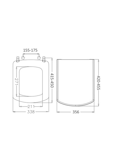 Japar Plaza Kare Yavaş Kapanan Klozet Kapak  50327