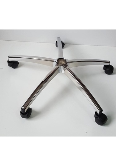 Kamusalmarket Oyuncu Koltuğu Krom Yıldız Ayak Tekerlekli Çap 64 Cm 150 Kg