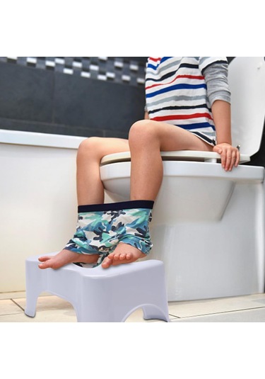 Tenfowee Beyaz Banyo Tuvaleti Yardımcı Tabure - Kayma Önleyici, Kolon Sağlığına Katkı Sağlar, Kolik Ve Kabızlığı Azaltır Beyaz