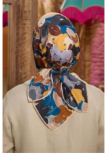 İpekhan Marrakech Koleksiyon Soft Eşarp 1209 - 11 Kot Mavisi Kot Mavisi-11