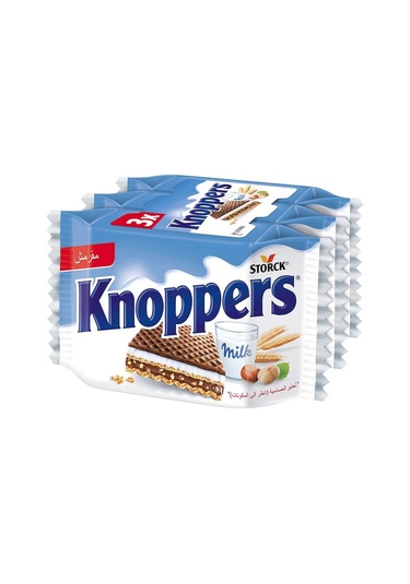 Storck Knoppers Sütlü Krema ve Nuga Kremalı Fındıklı Gofret 3 x 25 G