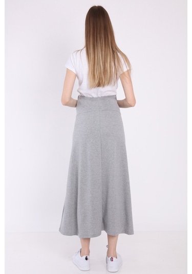 Luvmabelly Myra9031 Beli Ayarlanabilir Hamile Etek -gri-gri