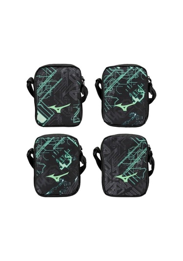 Pouch Waso Unisex Çanta Siyah / Yeşil Çok Renkli