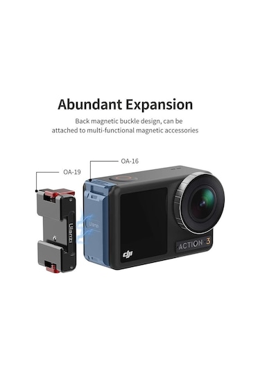 Ulanzi Oa-16 Djı Osmo Action 3 İçin Manyetik Pil Kapağı