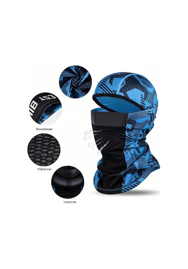 Geeroyoo Yp0201292 Bisiklet Kaskı Dostu Hafif Esnek Buz İpeği Güneş Koruyucu Maske, Sıcak Günlerde Rahatlık Sağlar. Siyah