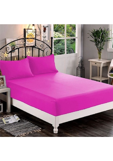 Düz Penye Fitted Lastikli Çarşaf %100 Pamuklu
