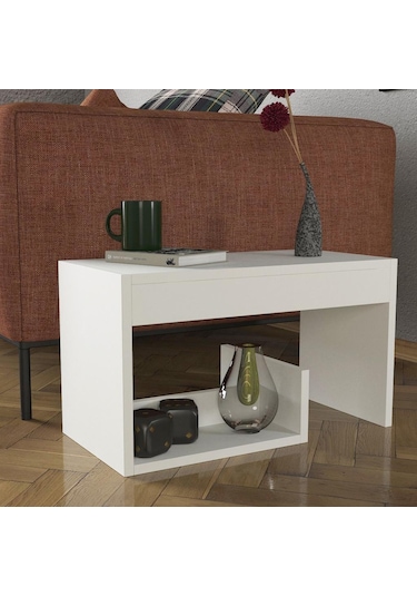 Dekorister Sister Koltuk Yan Sehpa Beyaz