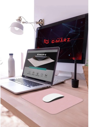 Gimarz Küçük Pembe Deri Fare Altlığı 259617527