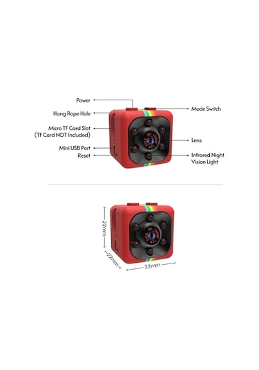 Besthome1 1080p Hafif Gece Görüşlü Spor Kamerası - Sq11