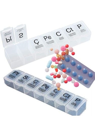 Günlük Ve Haftalık İlaç Kutusu Seti İlaç Saklama Kutusu