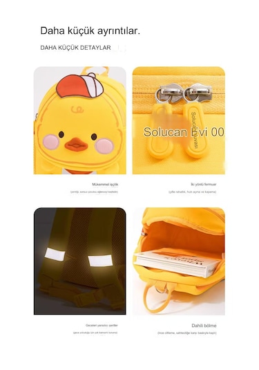 Xinxin Yeni Çocuk Anaokulu Kız Ve Erkek Küçük Sarı Ördek Sırt Çan