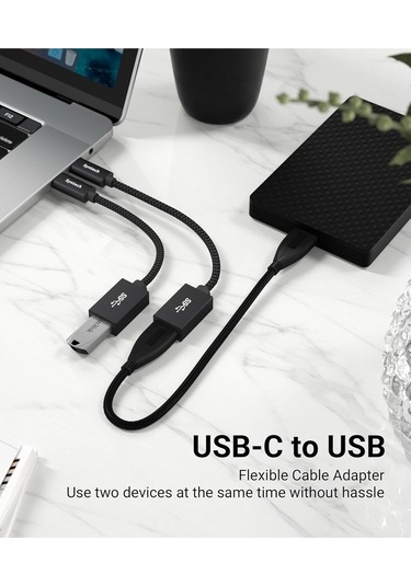 Usb C - Usb A 3.0 Adaptör Otg Thunderbolt 2'li Paket
