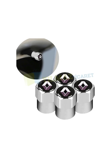 Renault Logo Sibop Kapağı 4 Adet Paslanmaz Çelik