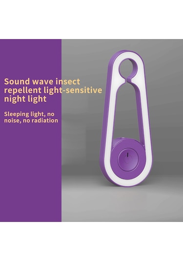 Geeksen Usb Ultrasonik Sinek Ve Fare Kovucu, Işıklı Sensörlü Gece Lambası, Ev İçi Kullanım, Siyah, 3 Modlu Kovucu/gece Lambası/her İkisi