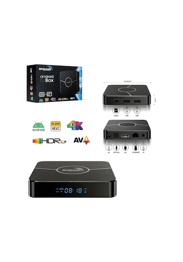 Android Tv Box 4+64gb 4k Shoami Sh-sb1