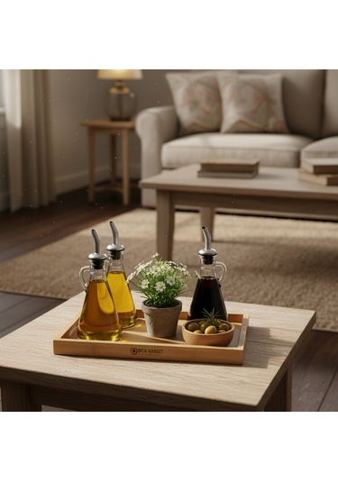 Bambu 2 Bölmeli Yağdanlık Altlığı, Saksılık Bambu