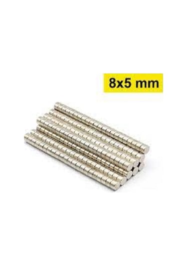 8 x 5 mm Yuvarlak Neodyum Mıknatıs - 30 Adet