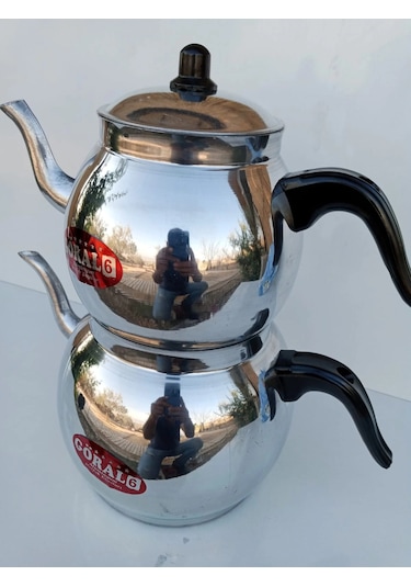 Aluminyum Tombik Çaydanlık Çok Renkli