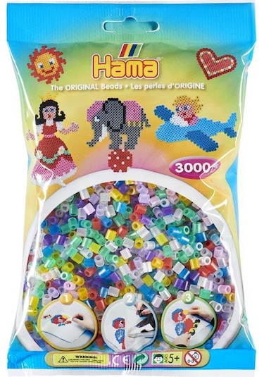 3.000'Lik Hama Midi Boncuk - Şeffaf Renkler