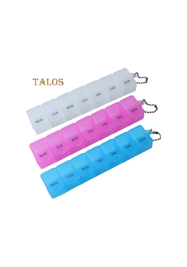 Mavi Taşınabilir 7 Gün Hap İlaç Kutusu Kutu Tutucu Depolama Organizatör Konteyner Kutuları Sağlık Mavi