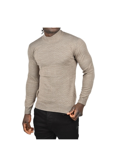 Deepsea Erkek Vizon Zigzag Desenli Yarım Balıkçı Yaka Dar Kesim Boğazlı Triko Kazak 2505496 Vizon Deepsea Erkek Vizon Zigzag Desenli Yarım Balıkçı Yaka Dar Kesim Boğazlı Triko Kazak 2505496 Vizon